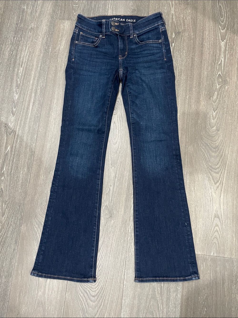 American Eagle Outfitters Dark Blue Flare Jeans - Women's